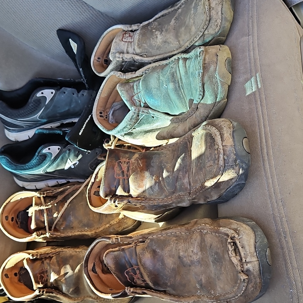 Twisted X Shoe Lot 7.5M  & Athletech Shoes 8 Mens